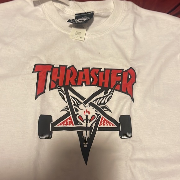 White Thrasher Skategoat Shirt Two Tone - Picture 3 of 3